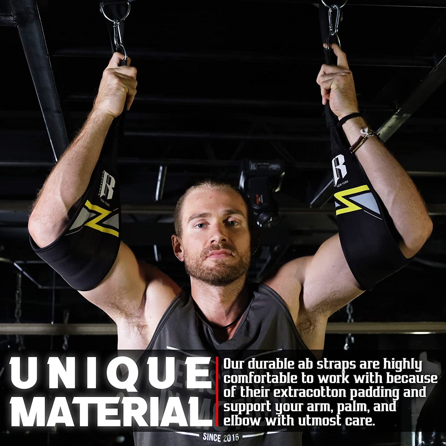 Ab Straps for Pull up Bar Attachment, Premium Hanging Ab Straps for Ab Workout, Gym Exercise Pullup Equipment for Men & Women, Fitness Arm Support for Abdominal Muscles Core Strength