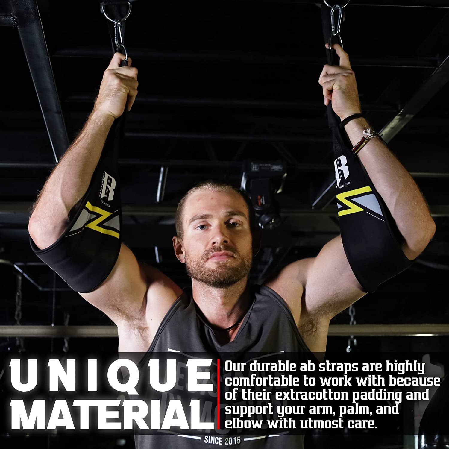 Ab Straps for Pull up Bar Attachment, Premium Hanging Ab Straps for Ab Workout, Gym Exercise Pullup Equipment for Men & Women, Fitness Arm Support for Abdominal Muscles Core Strength
